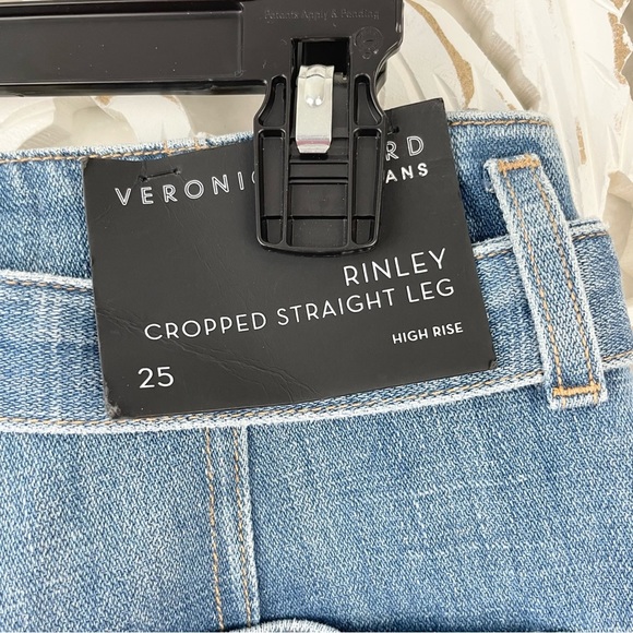 {Veronica Beard} Rinley Straight-Leg Belted Cropped Jeans, Size 25, NWT - Picture 10 of 11